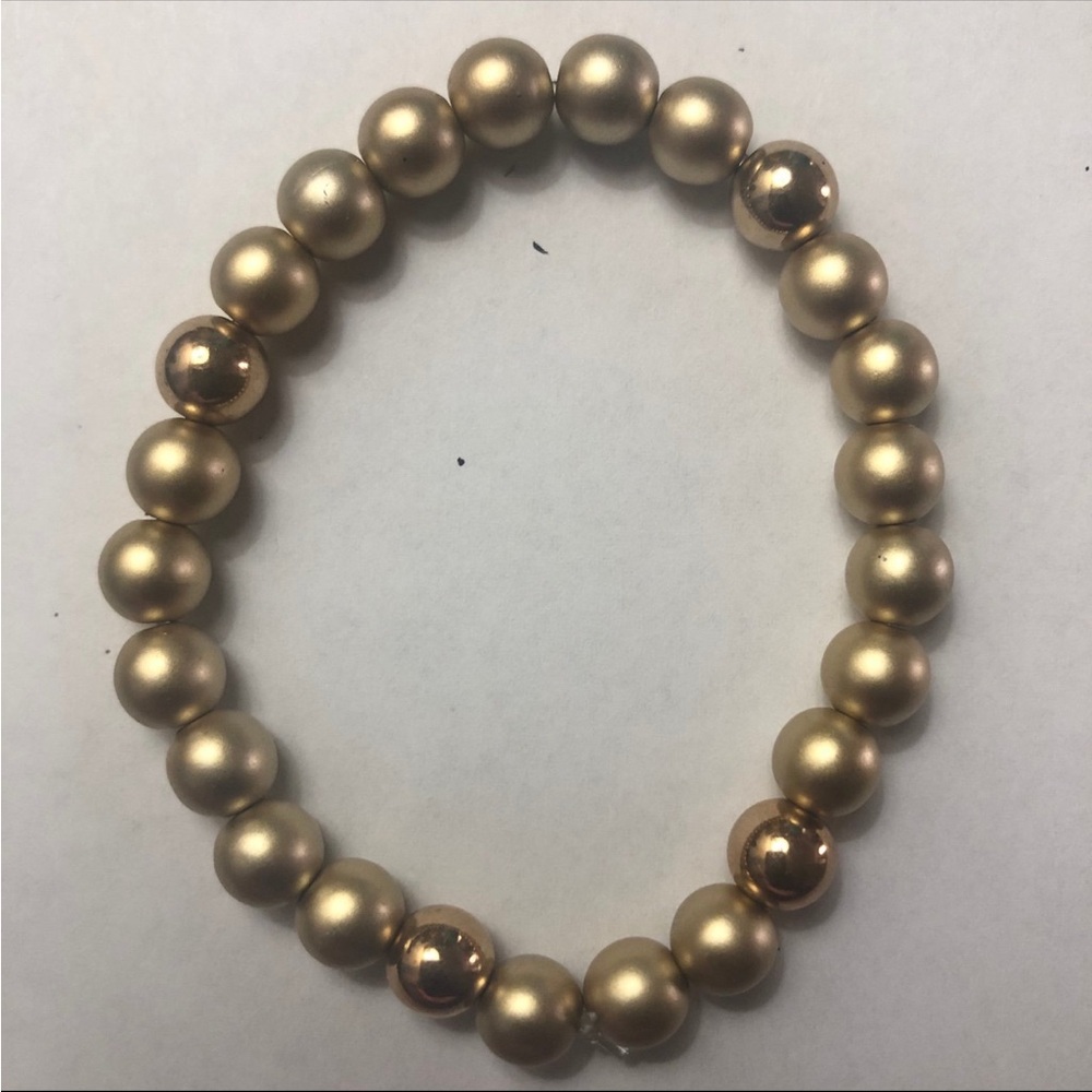 Gold beaded bracelet